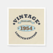 パーソナライズされたヴィンテージ70歳の誕生日 スタンダードカクテルナプキン (正面)