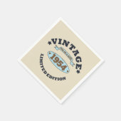 パーソナライズされたヴィンテージ70歳の誕生日 スタンダードカクテルナプキン (角)