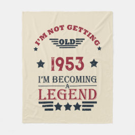パーソナライズされたヴィンテージ70歳の誕生日 フリースブランケット