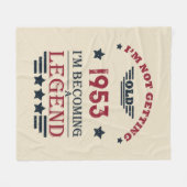 パーソナライズされたヴィンテージ70歳の誕生日 フリースブランケット (正面(横))
