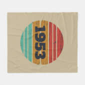 パーソナライズされたヴィンテージ70歳の誕生日 フリースブランケット (正面(横))