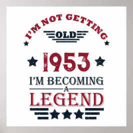 パーソナライズされたヴィンテージ70歳の誕生日 ポスター