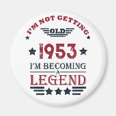 パーソナライズされたヴィンテージ70歳の誕生日 マグネット (正面)