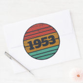 パーソナライズされたヴィンテージ70歳の誕生日 ラウンドシール (封筒)