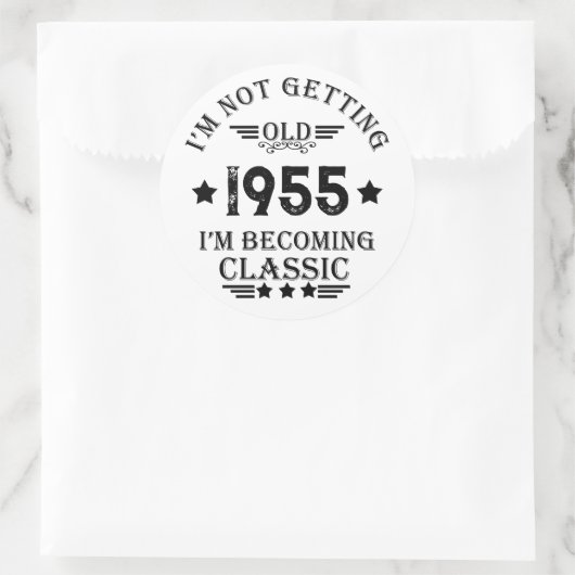 パーソナライズされたヴィンテージ70歳の誕生日 ラウンドシール (バッグ)