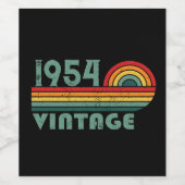 パーソナライズされたヴィンテージ70歳の誕生日 ワインラベル (シングルラベル)