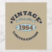 パーソナライズされたヴィンテージ70歳の誕生日 ワインラベル (シングルラベル)