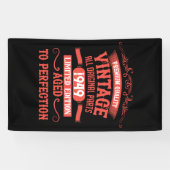 パーソナライズされたヴィンテージ75時間の誕生日パーティー 横断幕 (横)