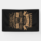 パーソナライズされたヴィンテージ75歳の誕生日ウイスキーのテーマ 横断幕 (横)