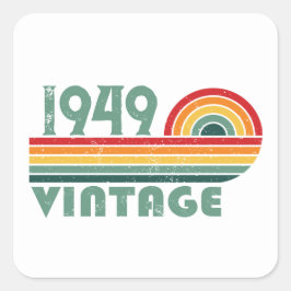 パーソナライズされたヴィンテージ75歳の誕生日 スクエアシール