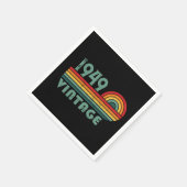 パーソナライズされたヴィンテージ75歳の誕生日 スタンダードカクテルナプキン (角)