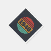 パーソナライズされたヴィンテージ75歳の誕生日 スタンダードカクテルナプキン (角)