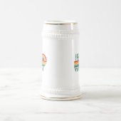 パーソナライズされたヴィンテージ75歳の誕生日 ビールジョッキ (中央)