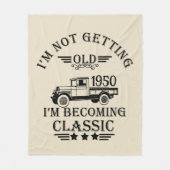 パーソナライズされたヴィンテージ75歳の誕生日 フリースブランケット (正面)