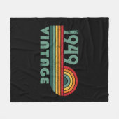 パーソナライズされたヴィンテージ75歳の誕生日 フリースブランケット (正面(横))