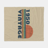 パーソナライズされたヴィンテージ75歳の誕生日 フリースブランケット (正面(横))