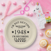 パーソナライズされたヴィンテージ75歳の誕生日 ペーパープレート (パーティー)
