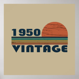 パーソナライズされたヴィンテージ75歳の誕生日 ポスター