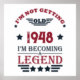 パーソナライズされたヴィンテージ75歳の誕生日 ポスター