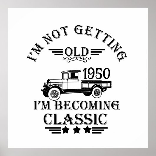 パーソナライズされたヴィンテージ75歳の誕生日 ポスター (正面)