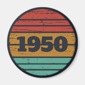 パーソナライズされたヴィンテージ75歳の誕生日 マグネット (正面)