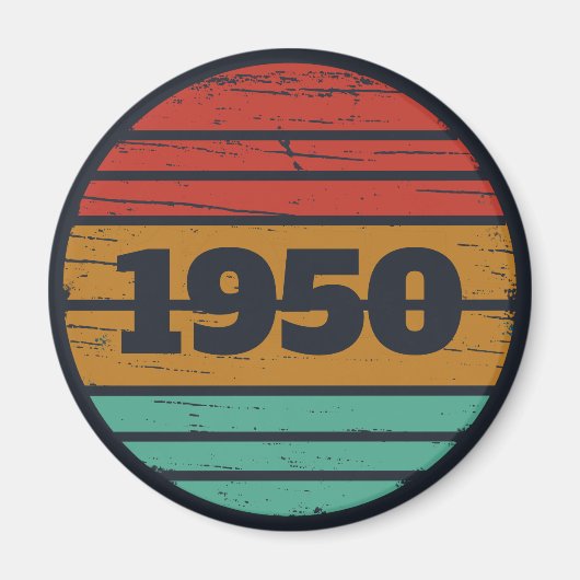 パーソナライズされたヴィンテージ75歳の誕生日 マグネット (正面)