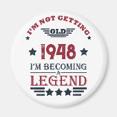 パーソナライズされたヴィンテージ75歳の誕生日 マグネット (正面)