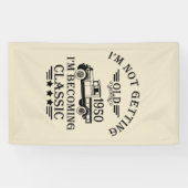 パーソナライズされたヴィンテージ75歳の誕生日 横断幕 (横)