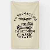 パーソナライズされたヴィンテージ75歳の誕生日 横断幕 (縦)