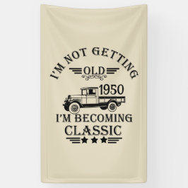 パーソナライズされたヴィンテージ75歳の誕生日 横断幕