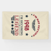 パーソナライズされたヴィンテージ75歳の誕生日 横断幕 (横)