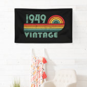 パーソナライズされたヴィンテージ75歳の誕生日 横断幕 (インサイチュ)