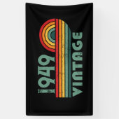 パーソナライズされたヴィンテージ75歳の誕生日 横断幕 (縦)