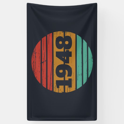 パーソナライズされたヴィンテージ75歳の誕生日 横断幕 (縦)