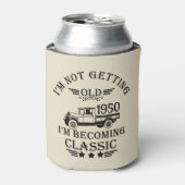 パーソナライズされたヴィンテージ75歳の誕生日 缶クーラー (缶正面)