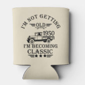 パーソナライズされたヴィンテージ75歳の誕生日 缶クーラー (裏面)