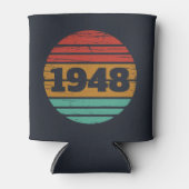 パーソナライズされたヴィンテージ75歳の誕生日 缶クーラー (正面)