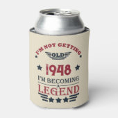 パーソナライズされたヴィンテージ75歳の誕生日 缶クーラー (缶正面)
