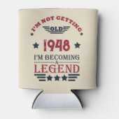 パーソナライズされたヴィンテージ75歳の誕生日 缶クーラー (正面)