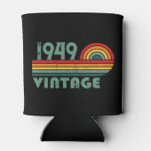 パーソナライズされたヴィンテージ75歳の誕生日 缶クーラー (裏面)