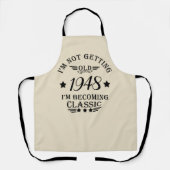 パーソナライズされたヴィンテージ75th誕生日パーティー エプロン (正面)