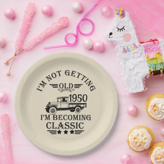 パーソナライズされたヴィンテージ75th誕生日パーティー ペーパープレート (パーティー)