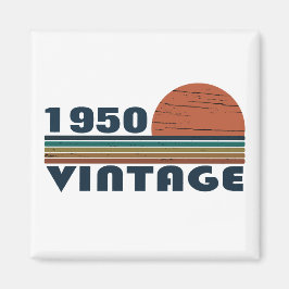 パーソナライズされたヴィンテージ75th誕生日パーティー マグネット