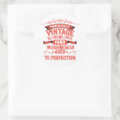 パーソナライズされたヴィンテージ75th誕生日パーティー ラウンドシール (バッグ)