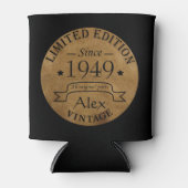 パーソナライズされたヴィンテージ75th誕生日パーティー 缶クーラー (正面)