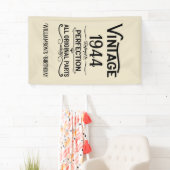 パーソナライズされたヴィンテージ80歳の誕生日ギフトブラック 横断幕 (インサイチュ)