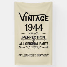 パーソナライズされたヴィンテージ80歳の誕生日ギフトブラック