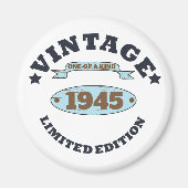 パーソナライズされたヴィンテージ85歳の誕生日パーティー マグネット (正面)