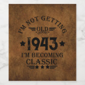 パーソナライズされたヴィンテージ90歳の誕生日パーティー ワインラベル (シングルラベル)