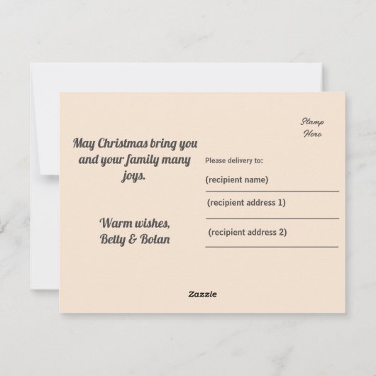 パーソナライズされたヴィンテージ シーズンカード (裏面)